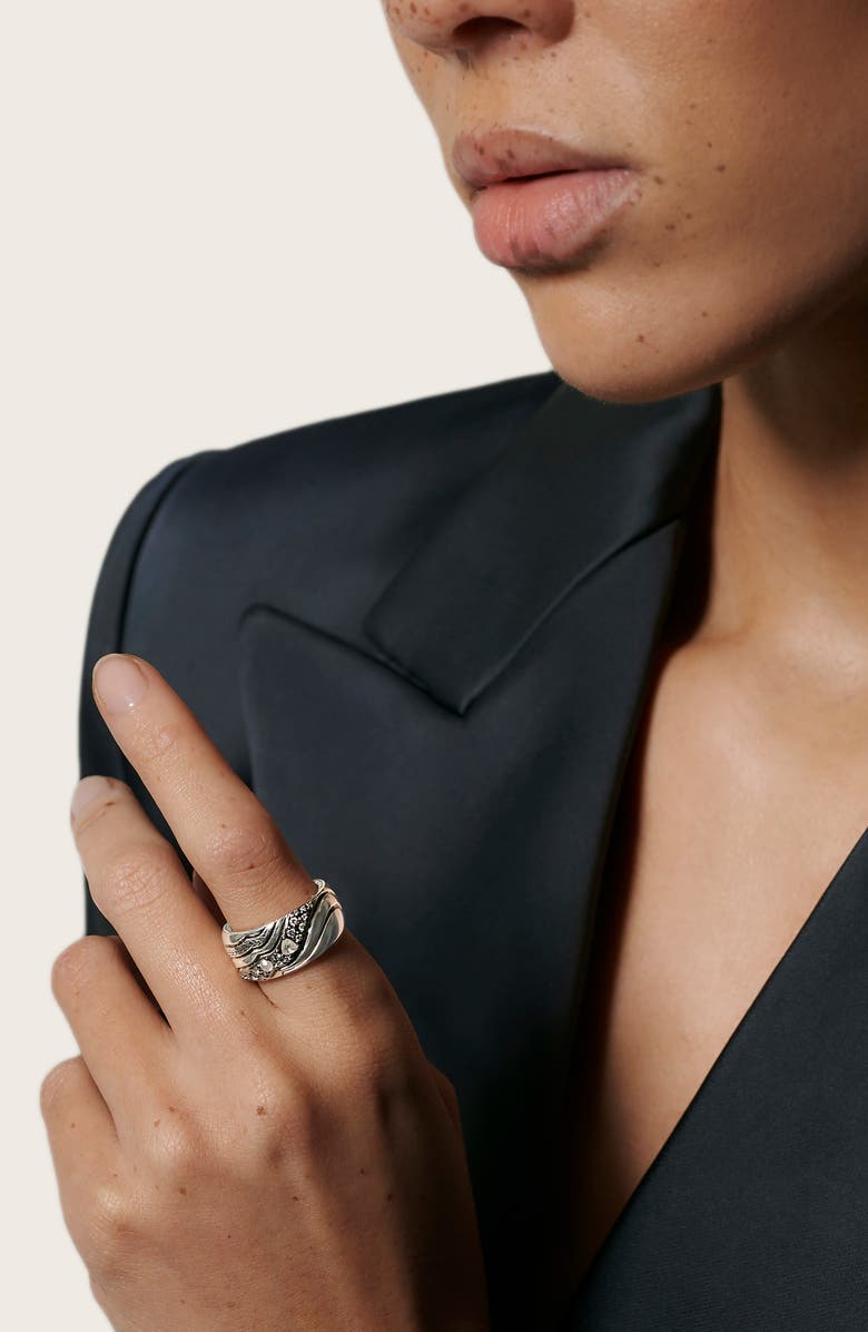 John Hardy Lahar Diamond Band Ring, Alternate, color, 