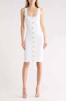 L'AGENCE Soleil Button Knit Dress