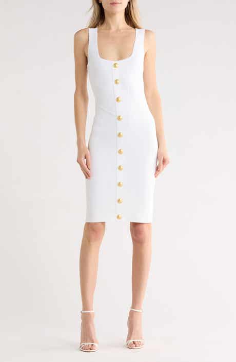 L'AGENCE Soleil Button Knit Dress