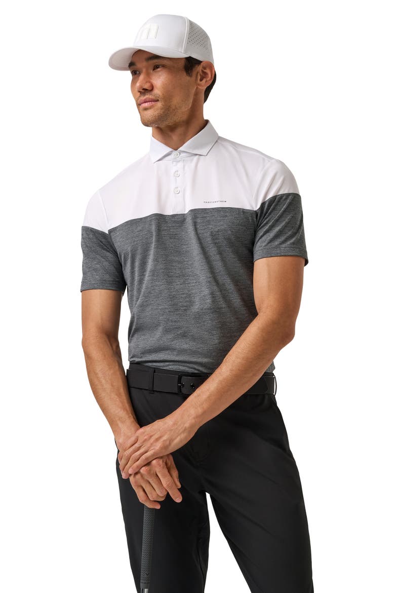 Heater Pro Colorblock Performance Polo, Alternate, color, WHITE