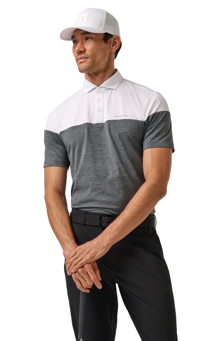 TravisMathew Heater Pro Colorblock Performance Polo, Alternate, color,