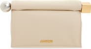 Jacquemus La Pochette Rond Carré Leather Clutch