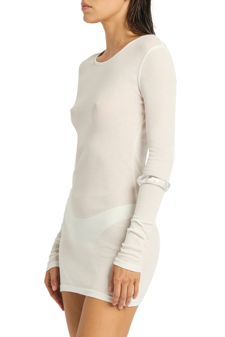 Adley Long Sleeve Swim Cover-Up, Alternate, color, COCONUT