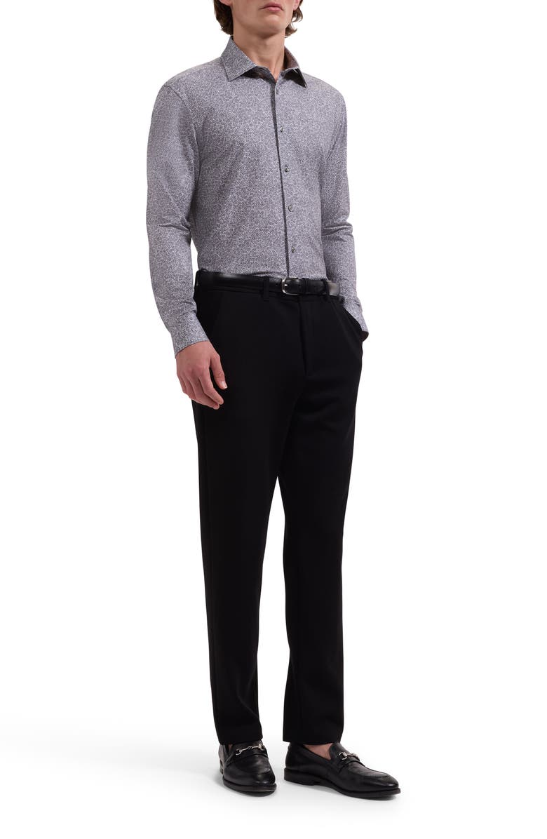 Bugatchi James OoohCotton<sup>®</sup> Floral Print Button-Up Shirt, Alternate, color, Graphite