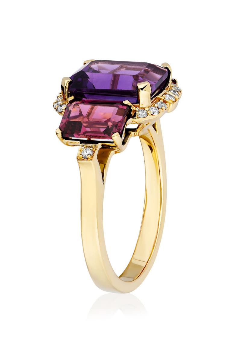 Gossip Semiprecious Stone Ring, Main, color, PURPLE / RED