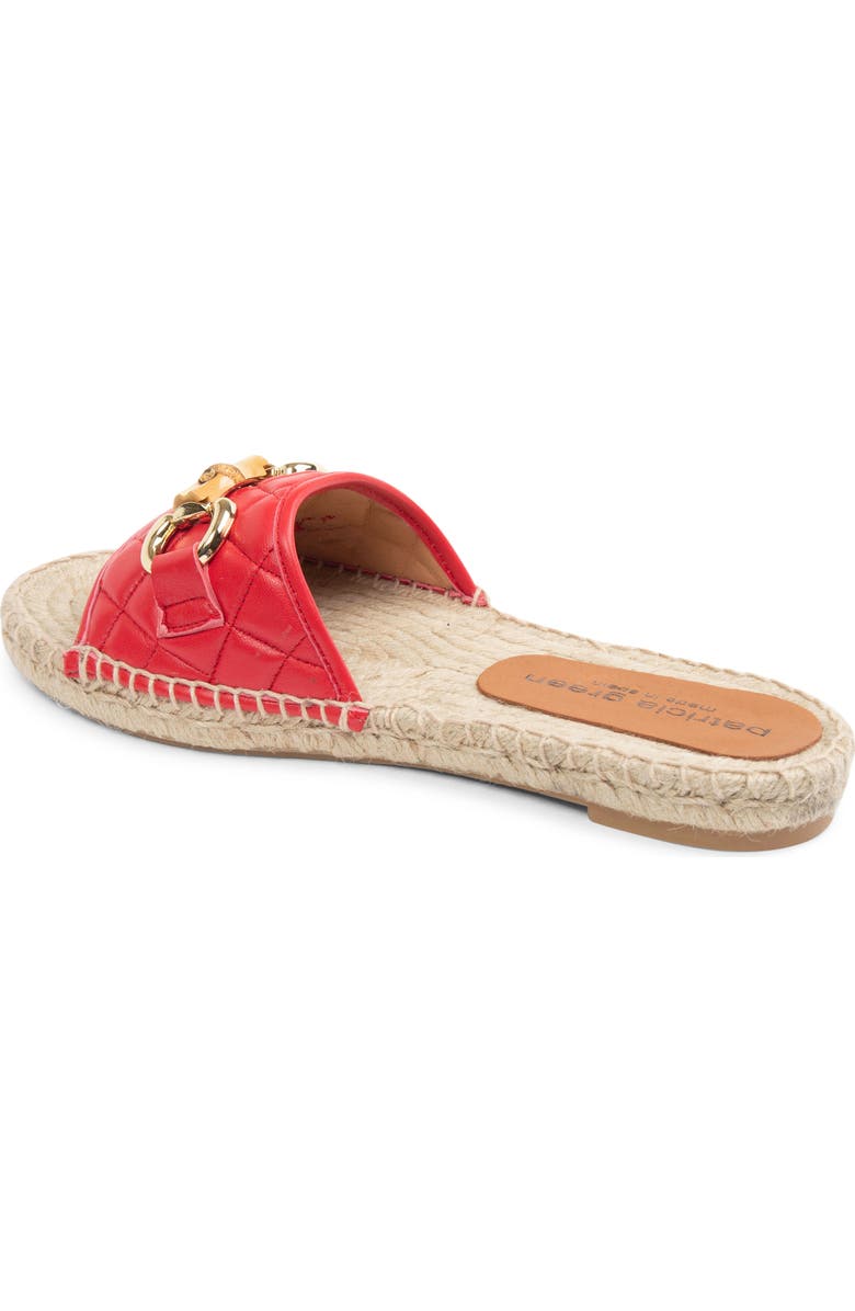 patricia green Veronica Espadrille Slide Sandal, Alternate, color, Red Leather
