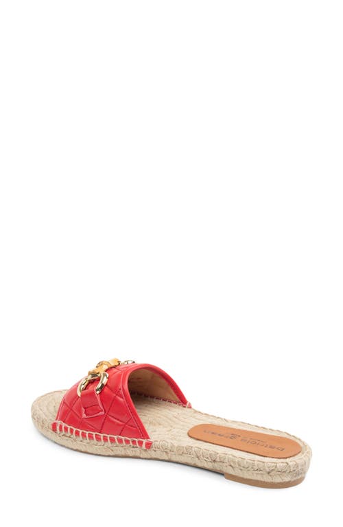 Shop Patricia Green Veronica Espadrille Slide Sandal In Red Leather