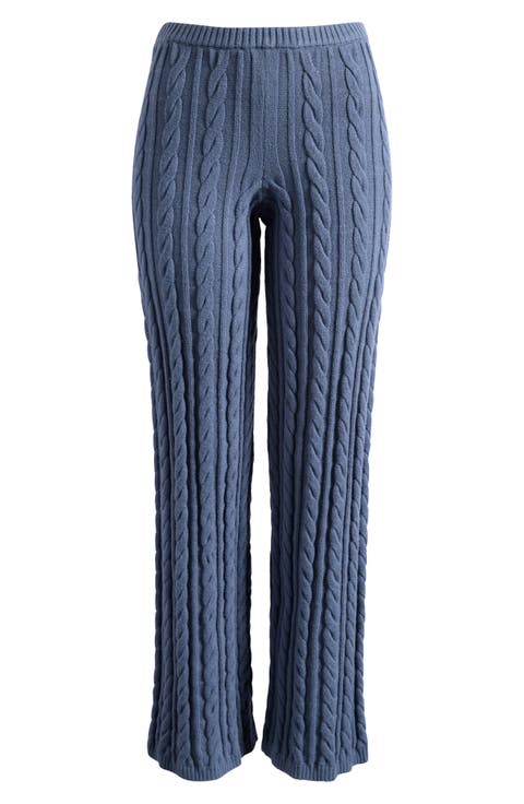 Cable Stitch Sweater Pants