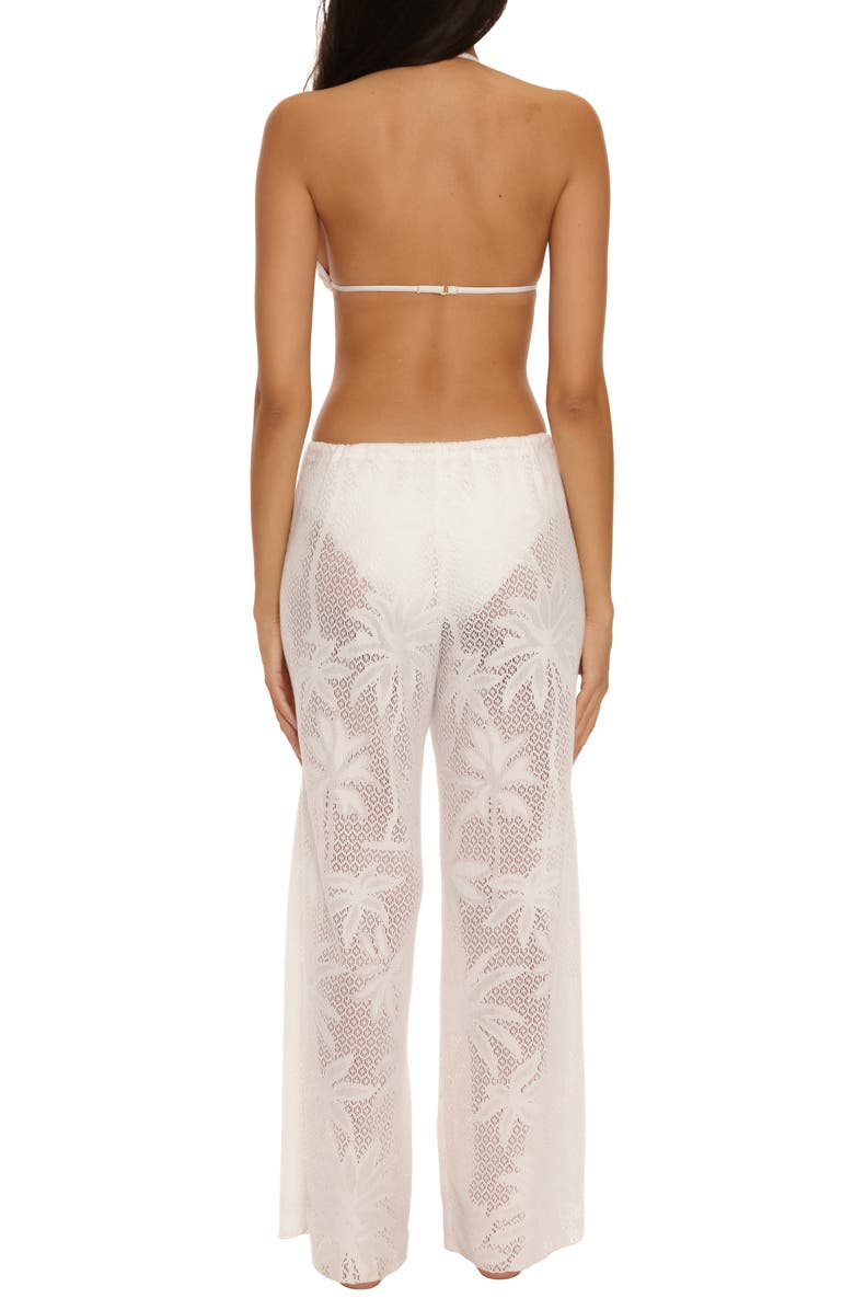 Becca Palm Island Cover-Up Pants, Alternate, color, White