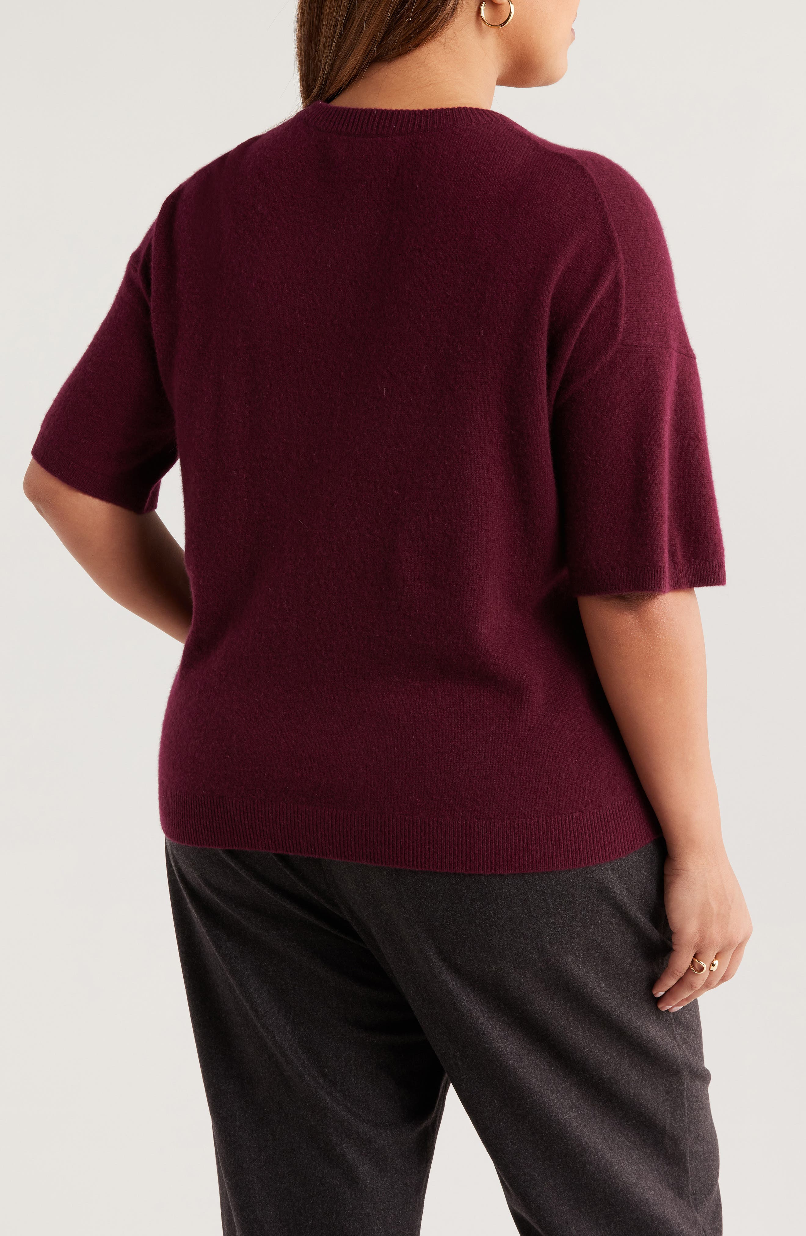 Short Sleeve Cashmere Sweater - image 2