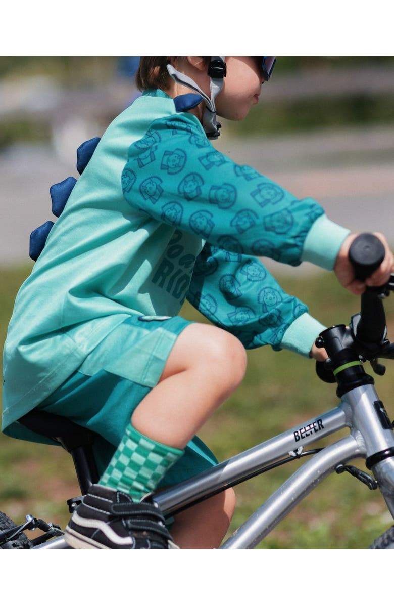 Roarsome Spike Rider Shorts, Alternate, color, Green