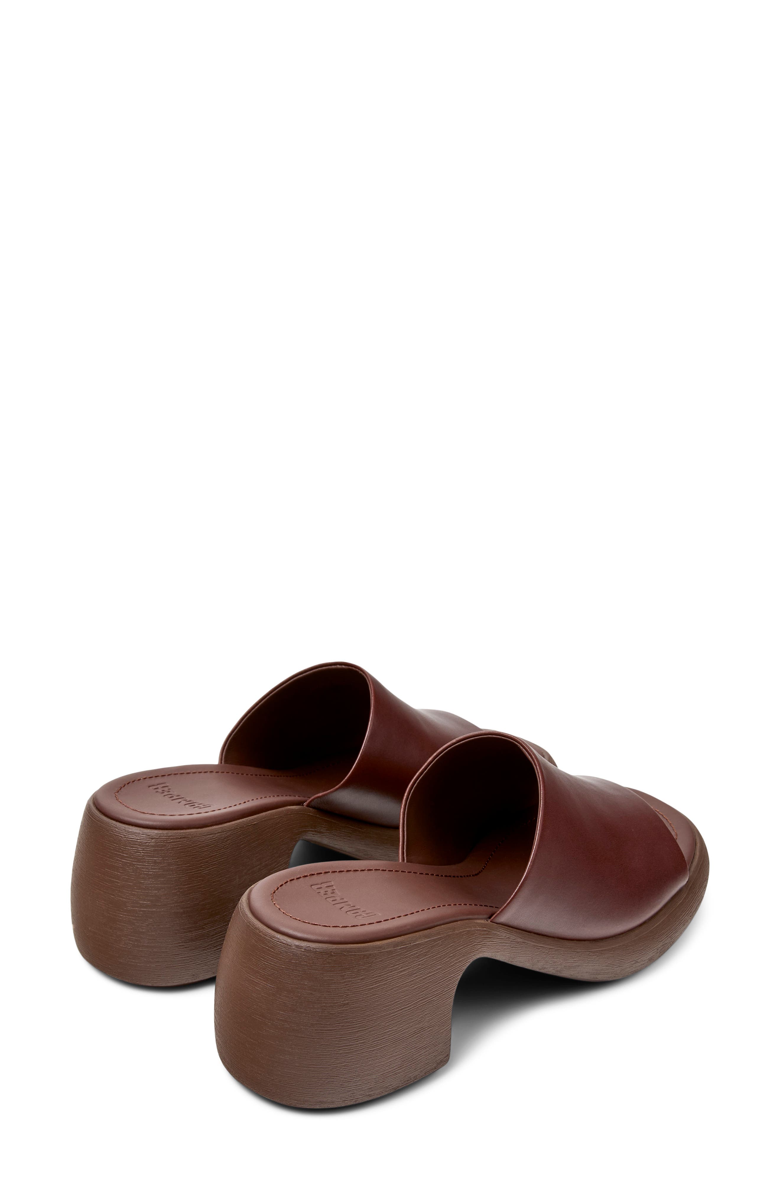 Camper Thelma Platform Slide Sandal, Alternate, color, Medium Brown