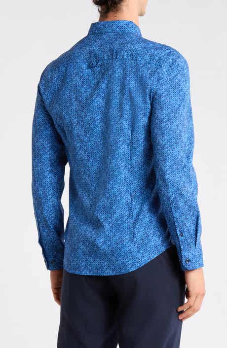 Brooklyn Brigade Abstract Circle Diamond Button-Up Shirt