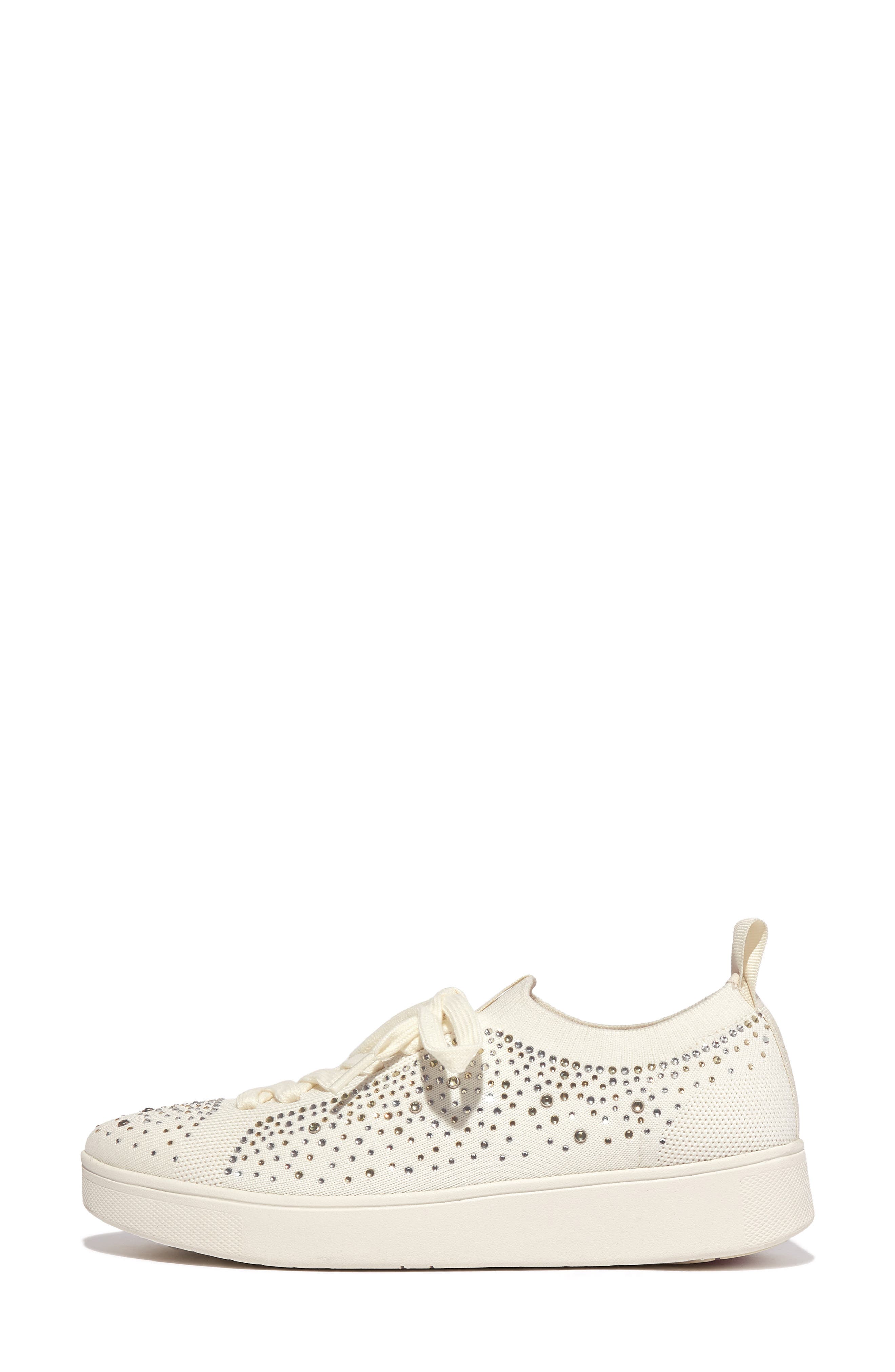 Rally Rhinestone Knit Trainer Sneaker, Alternate, color, CREAM