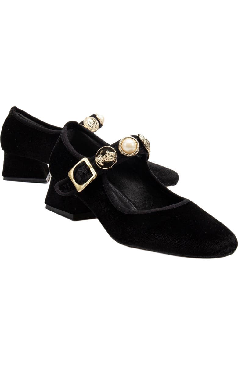 Prologue Shoes Macbeth Velvet Mary Jane Pumps, Main, color, Black Velvet