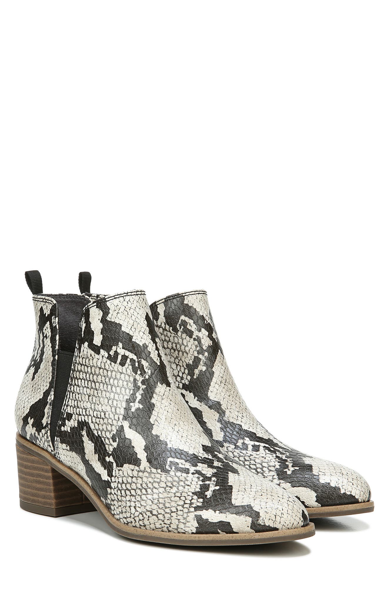 Dr. Scholl's Teammate Pointed Toe Snakeskin Embossed Ankle Bootie, Alternate, color, 