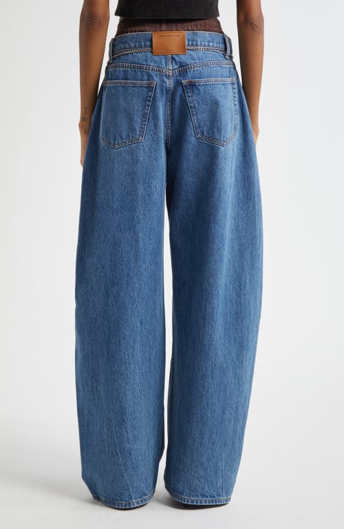 Alexander Wang Pre-style Brief Waistband Denim Balloon Leg Jeans In Blue