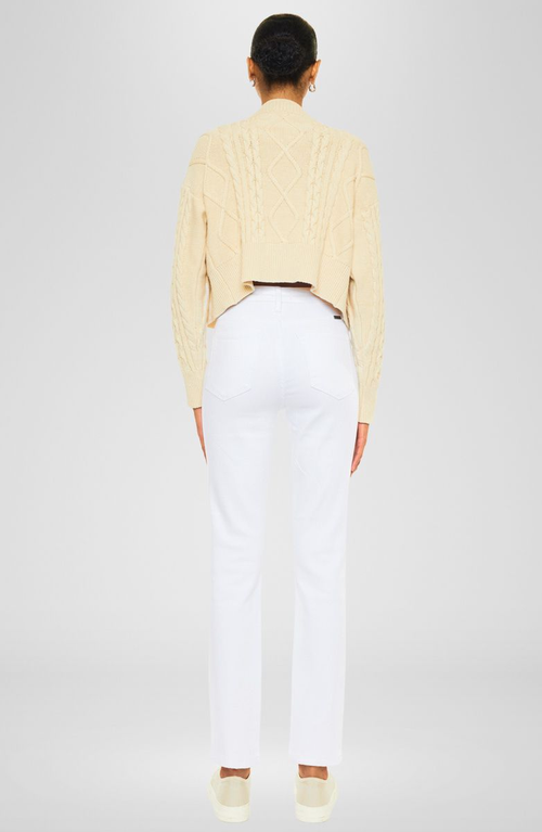 Kancan Piper Essentials High Rise Slim Straight Leg Jeans In White