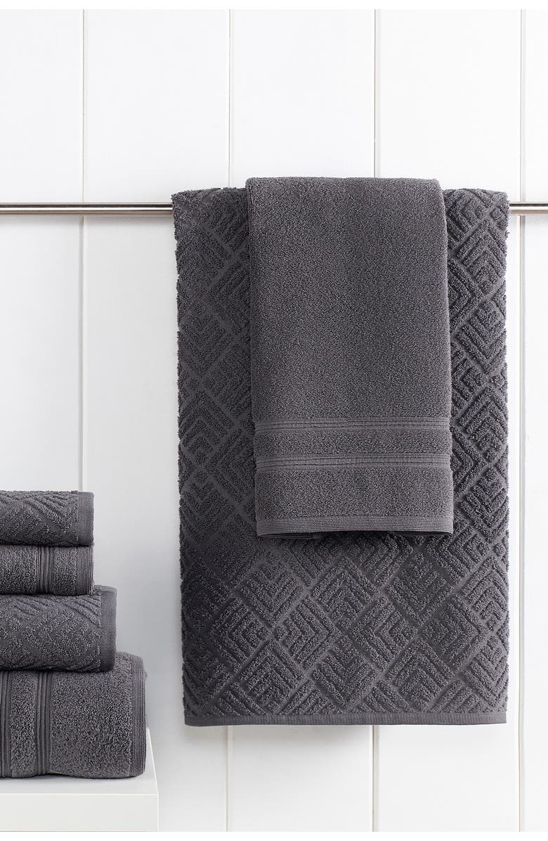 Modern Threads Jacquard Turkish Made 6-Piece Towel Set - Mineral, Main, color,