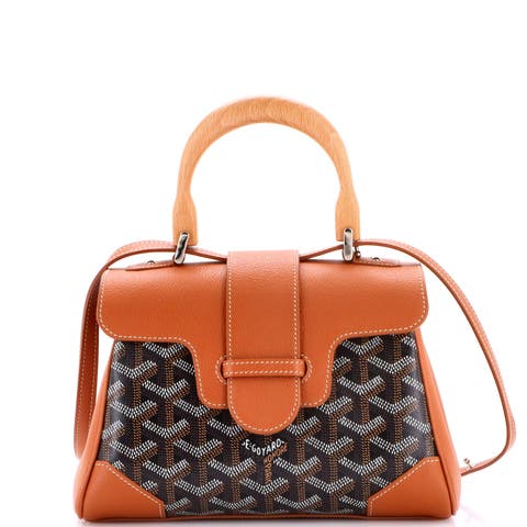 Saigon Top Handle Bag Coated Canvas with Leather Mini