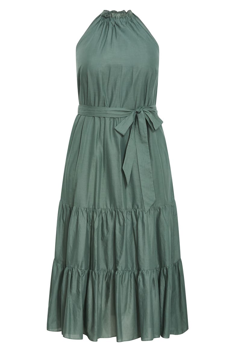 Kiana High Neck Maxi Dress, Alternate, color, LIGHT KHAKI