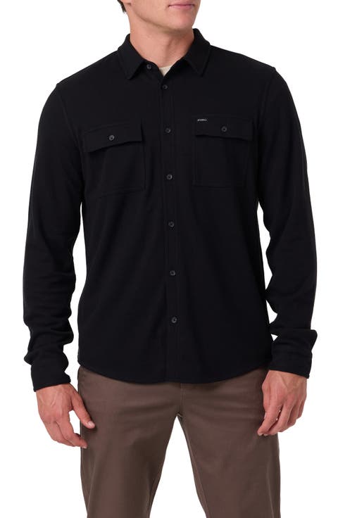 Sutton Solid Stretch Flannel Button-Up Shirt