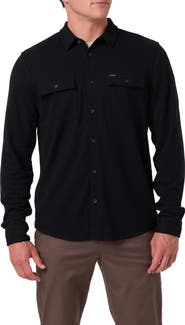 O'Neill Sutton Solid Stretch Flannel Button-Up Shirt