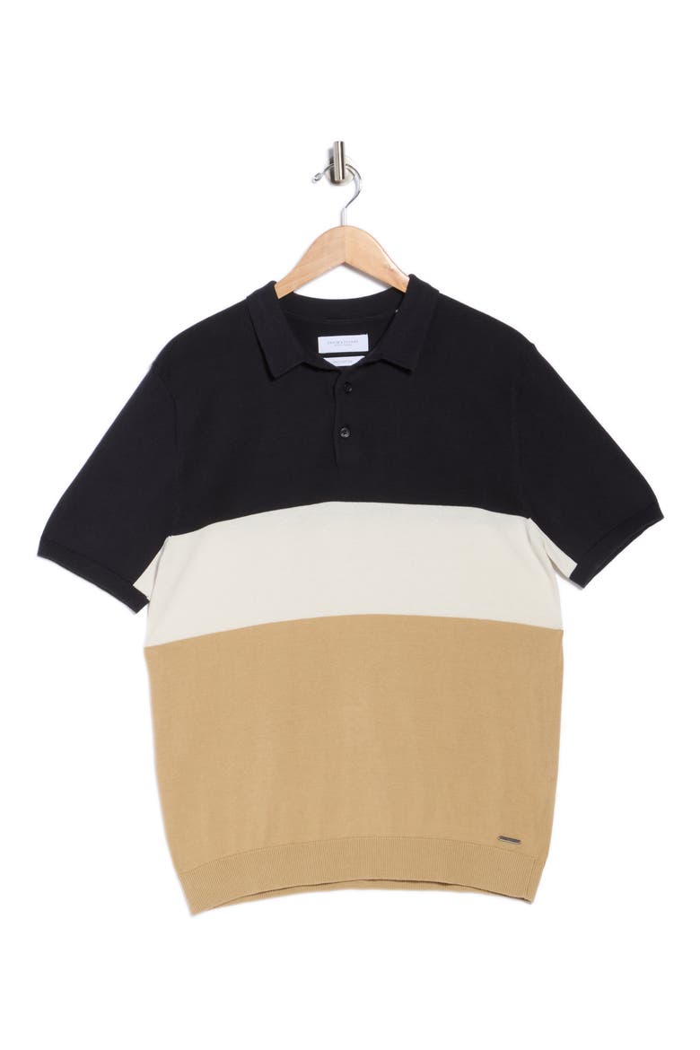 Colorblock Cotton Polo, Alternate, color, NAVY