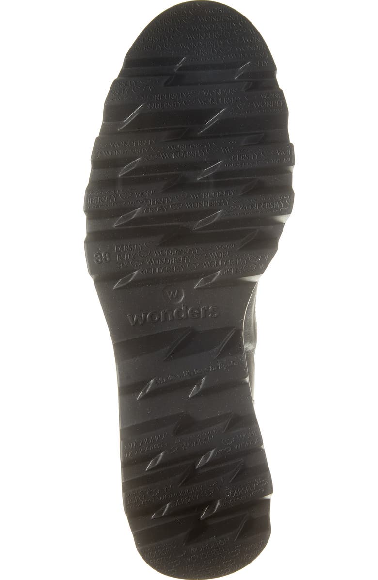 Wonders Platform Wedge Chelsea Boot, Alternate, color, Black Leather