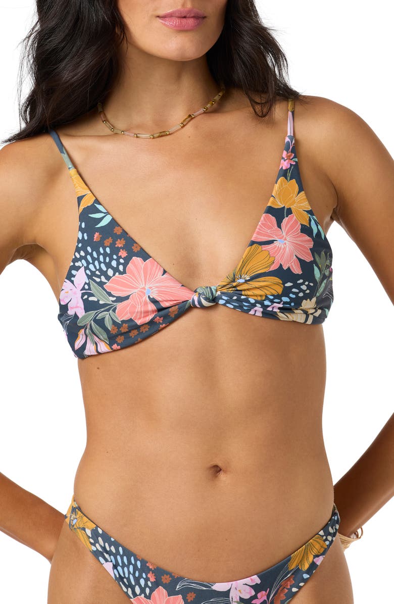 O'Neill Mila Floral Pismo Bikini Top, Main, color, Slate