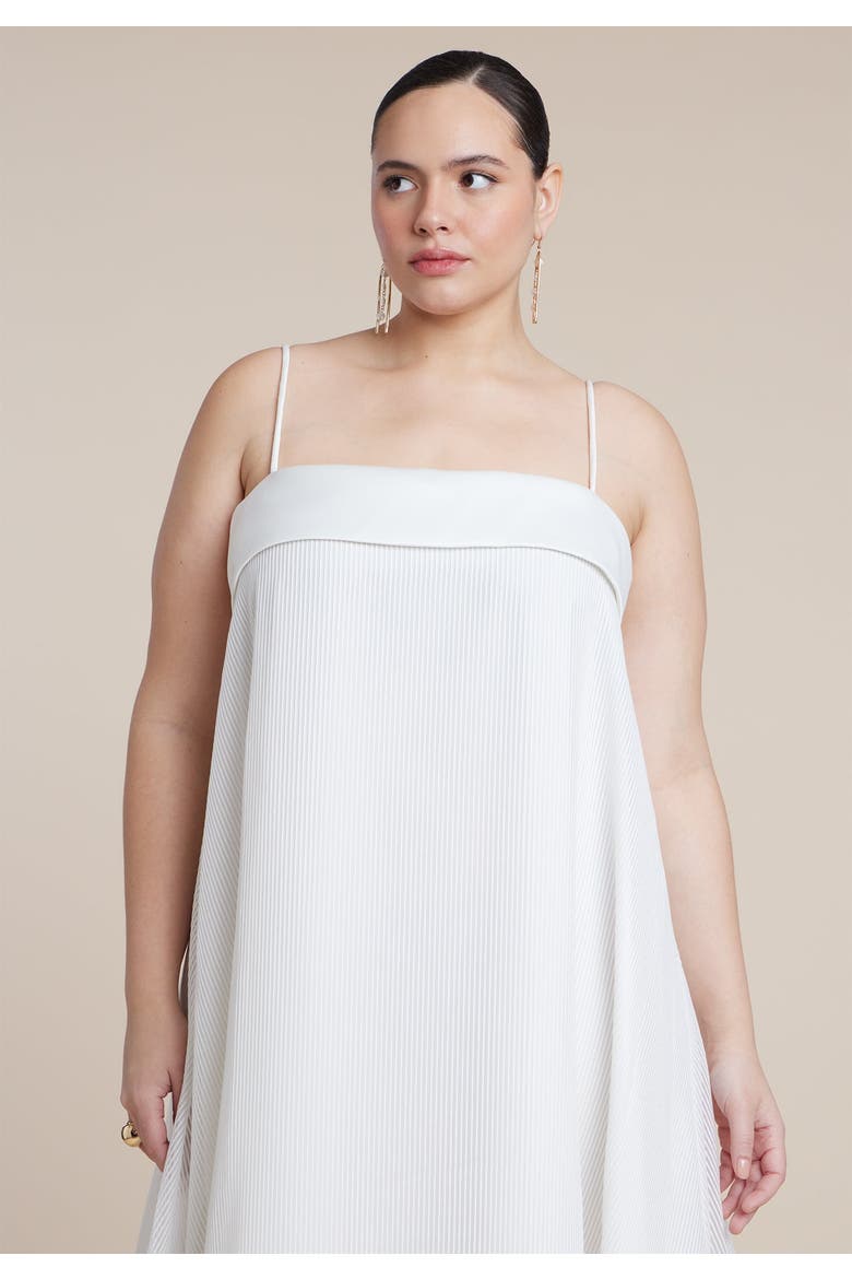 Dramatic Organza Trapeze Gown, Alternate, color, JET STREAM