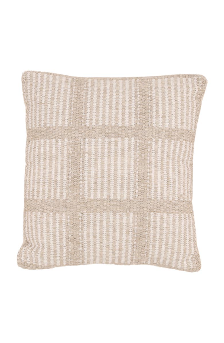 Dovetail Furniture Arlo Handwoven Olefin Outdoor Throw Pillow, Main, color, Ivory