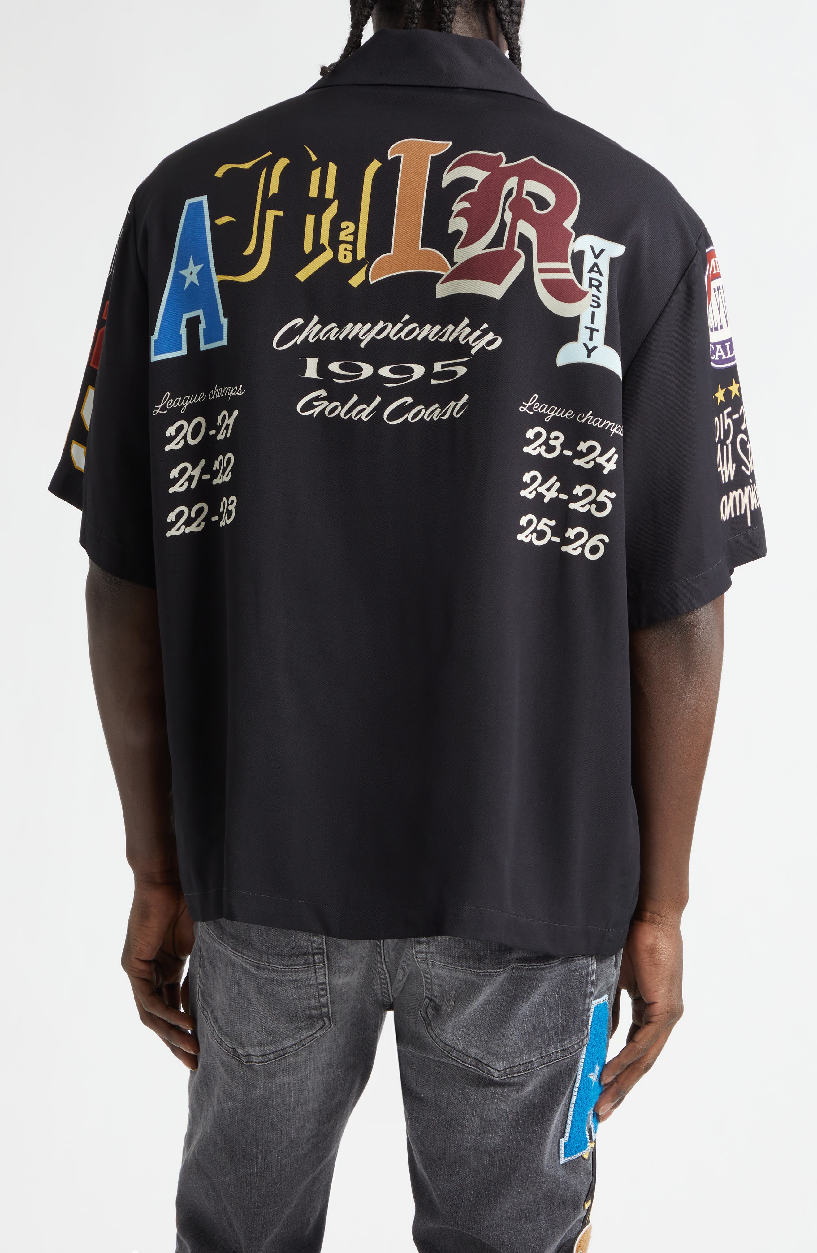 AMIRI Varsity Patch Oversize Camp Shirt — фото 3