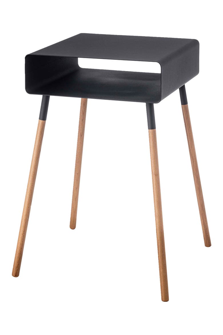 Steel Storage Side Table, Main, color, BLACK