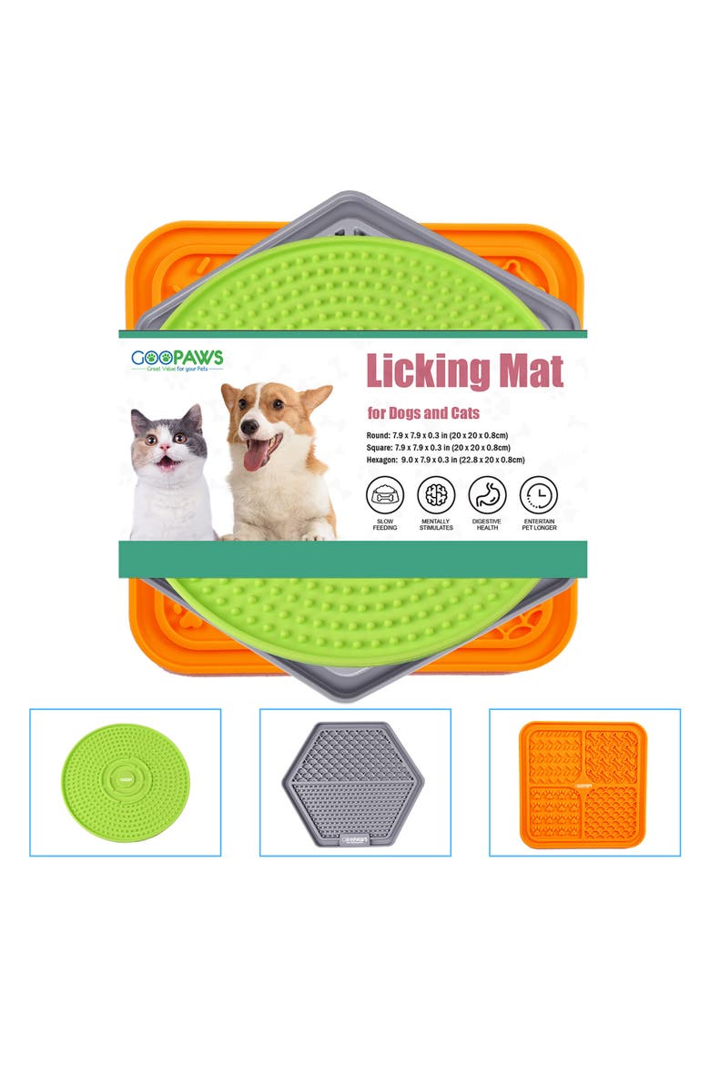 3Pack Licking Mats, Alternate, color, Multicolored