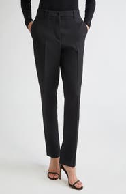 Michael Kors Collection Samantha Pintuck Pleat Crepe Sablé Ankle Pants