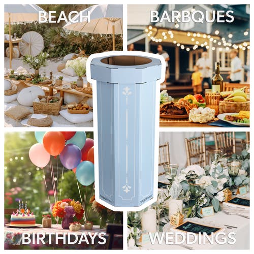 Happimess Fleur 25-gallon Classic Disposable Corrugated Cardboard Event Trash Can And Recycling Bin In Brown
