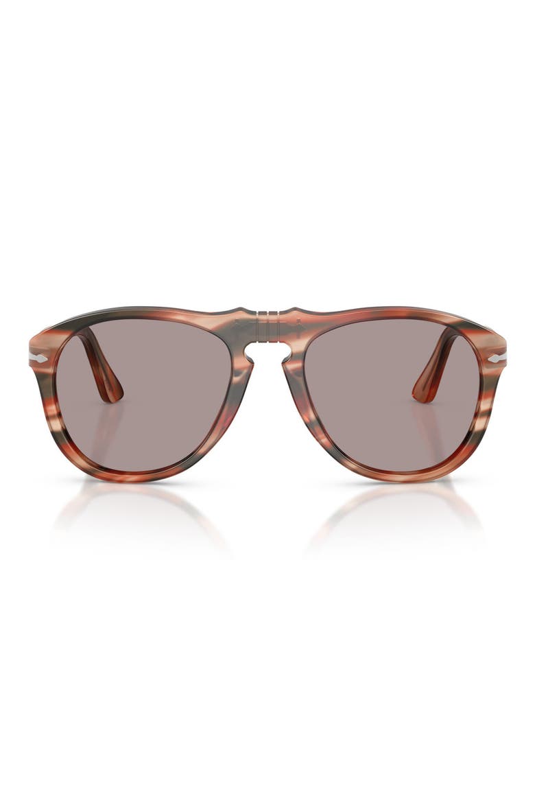 54mm Pilot Sunglasses, Main, color, STRIPED RED AND GREEN / VIOLET