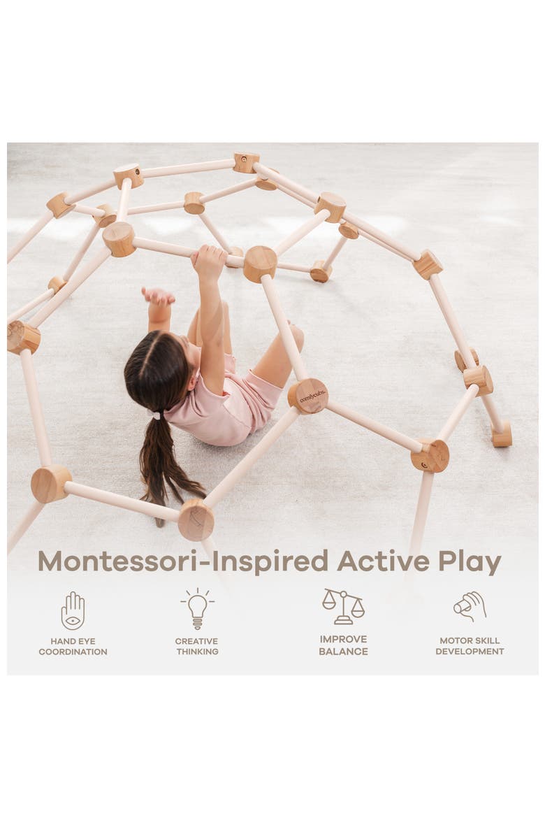 Wooden Climber for Kids, Alternate, color, Blush