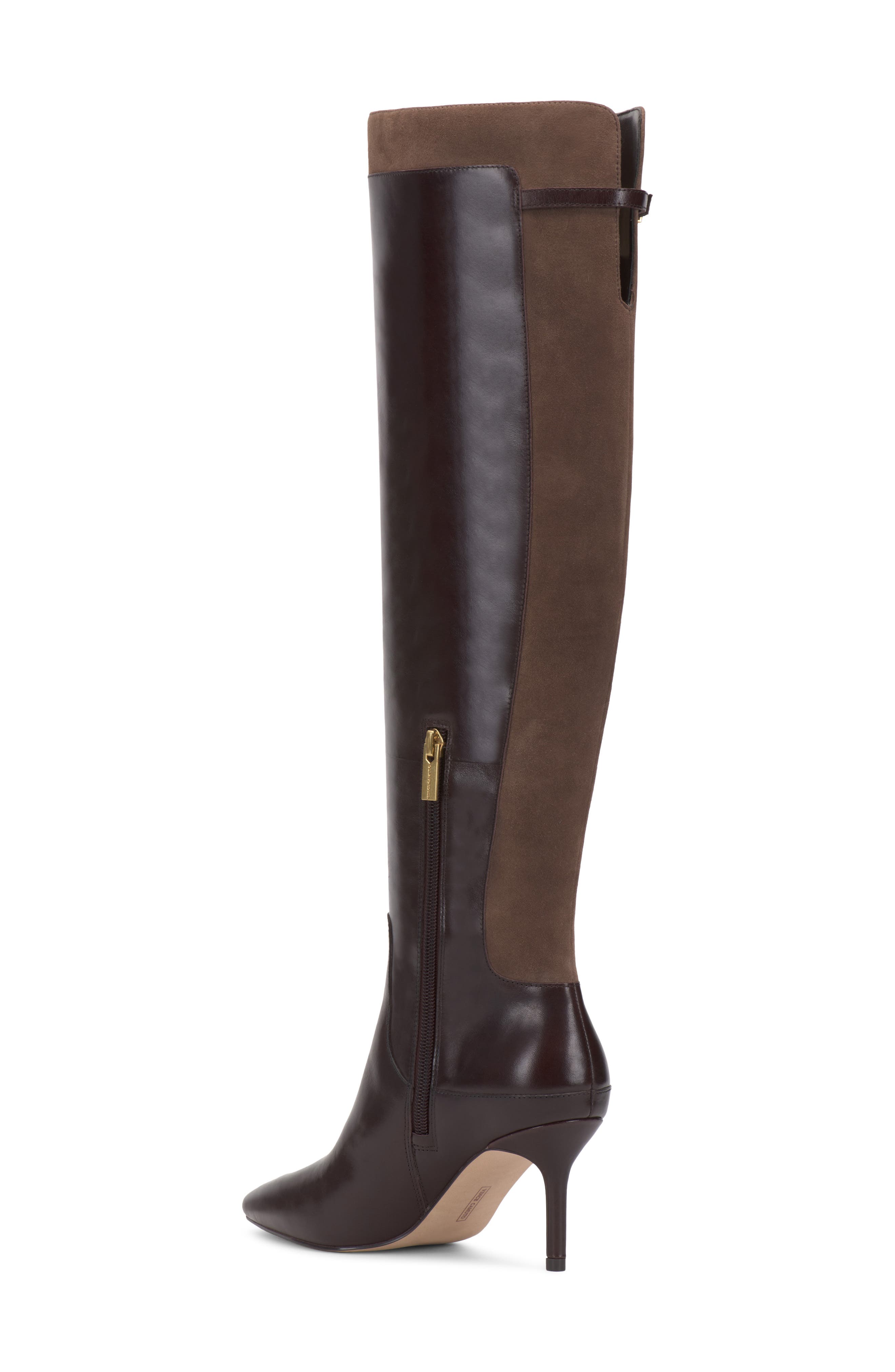 Meleis Croc Embossed Knee High Boot, Alternate, color, BROWNIE