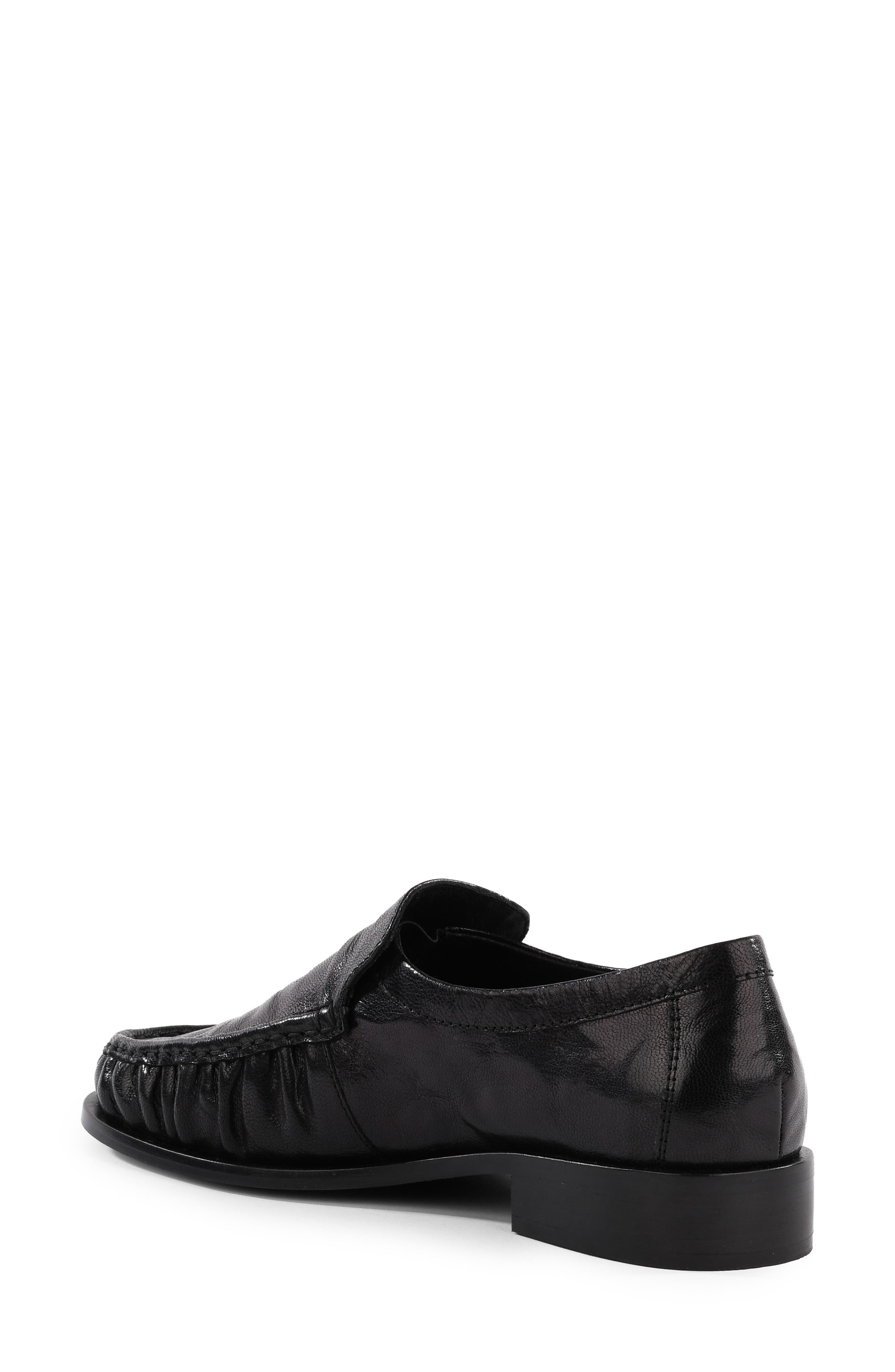 Hideaway Leather Loafer, Alternate, color, BLACK