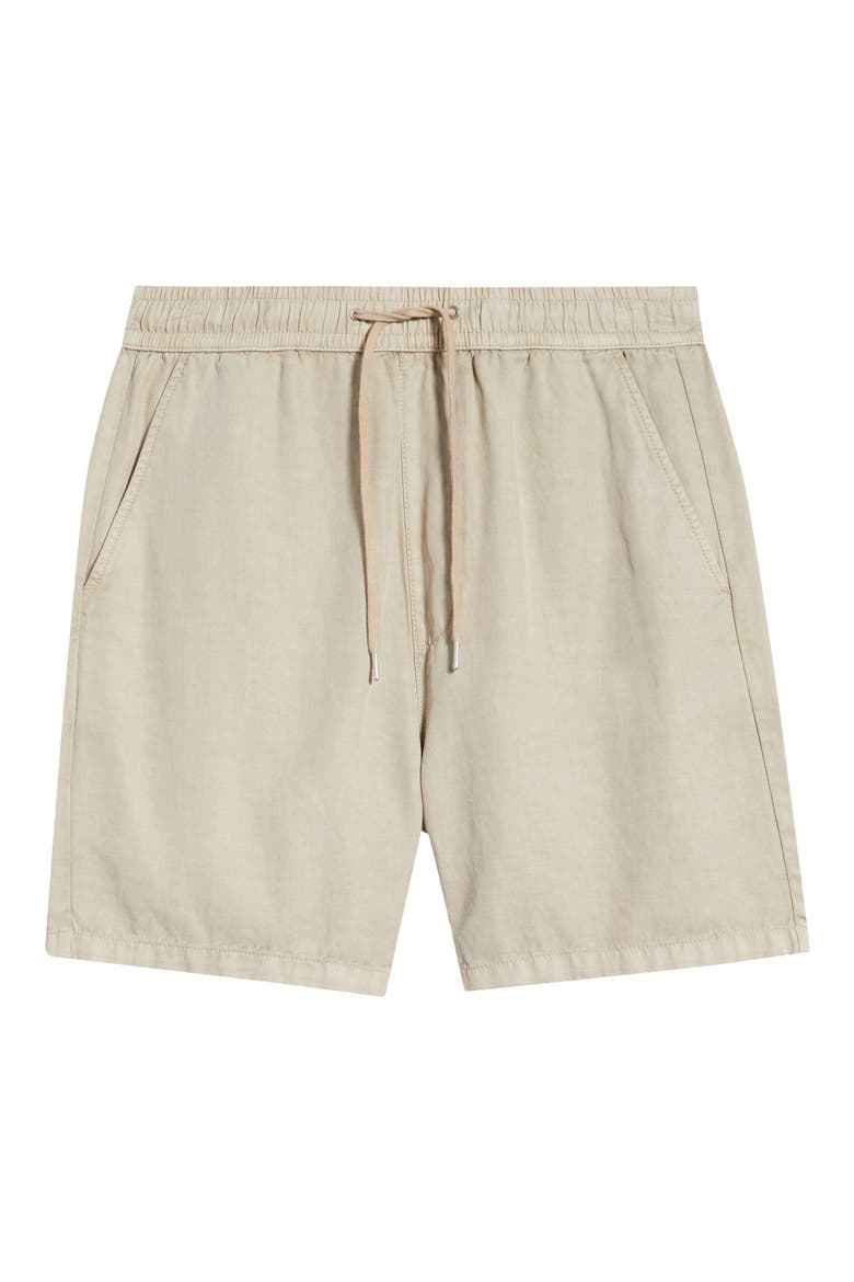 Folgate Cotton & Linen Twill Shorts, Alternate, color, DUNE BROWN