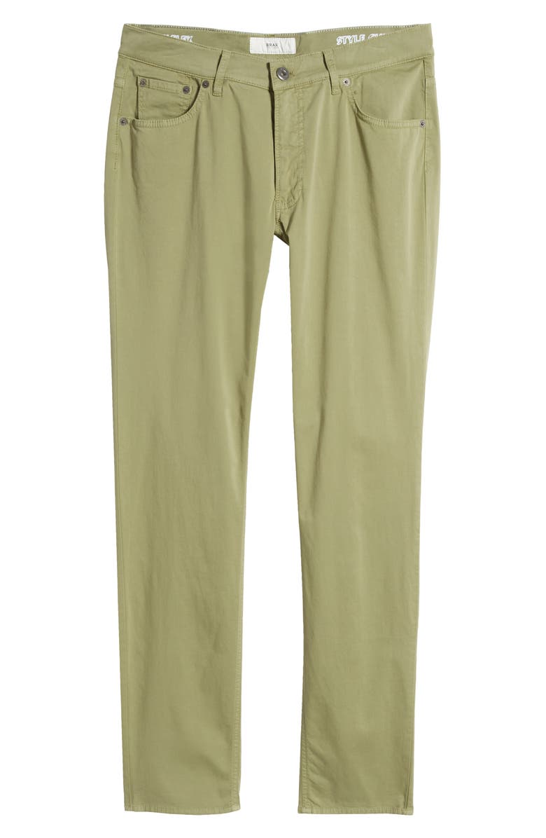 Brax Chuck Hi Flex Modern Fit Five-Pocket Pants, Alternate, color, Olive