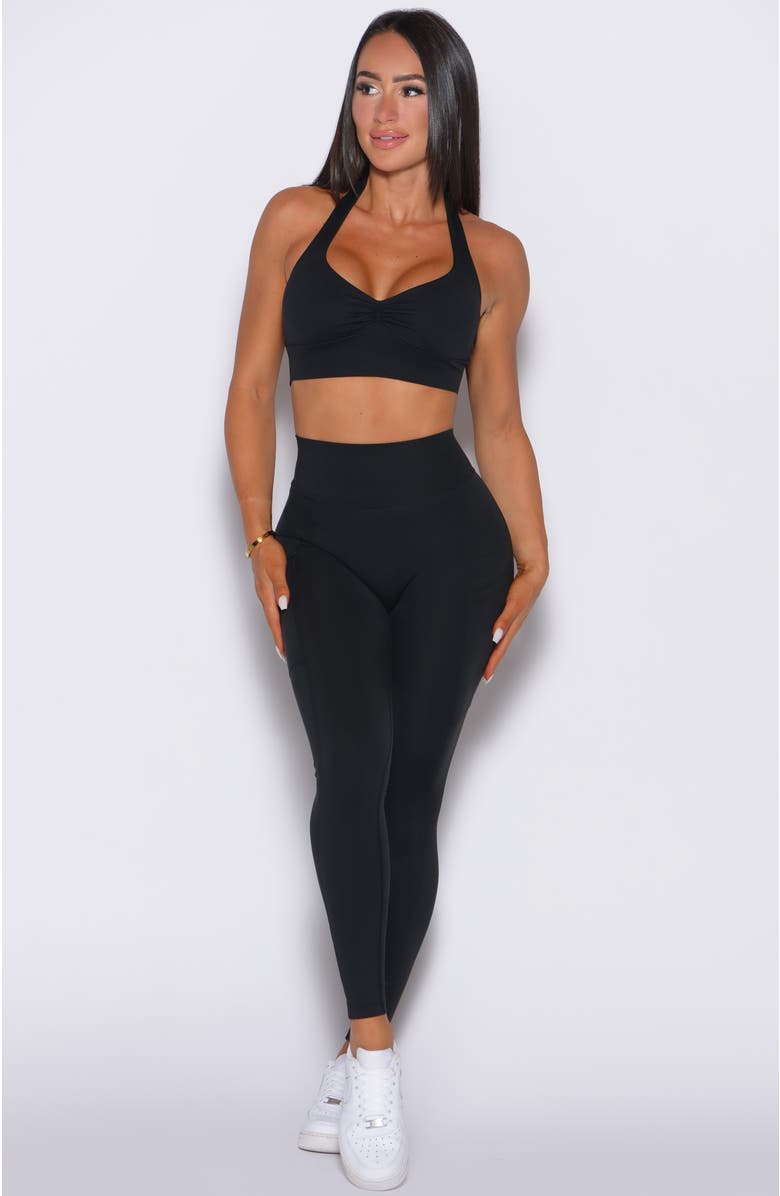 Bombshell Sportswear Backless Bra, Alternate, color, Black