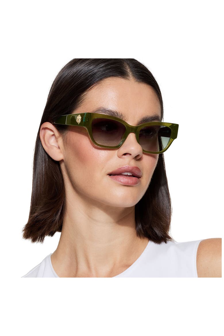 53mm Cat Eye Sunglasses, Alternate, color, KHAKI/ KHAKI GRADIENT