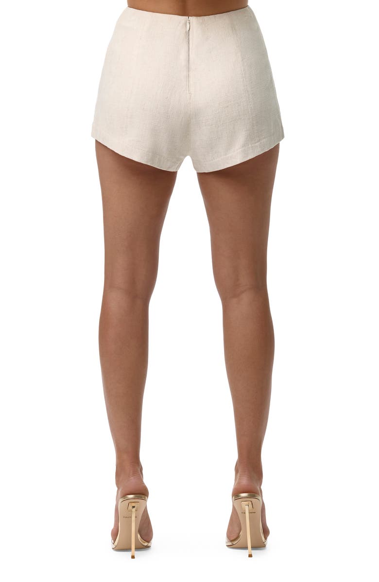 Naked Wardrobe San Tropez High Waist Shorts, Alternate, color, Cream