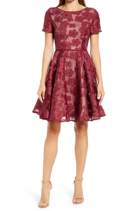 Floral Fit & Flare Cocktail Dress