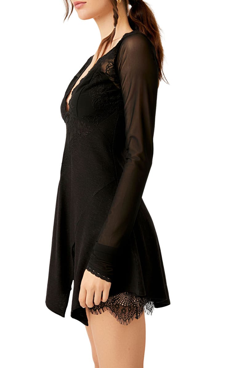 Free People Rendezvous Lace Trim Top, Alternate, color, 