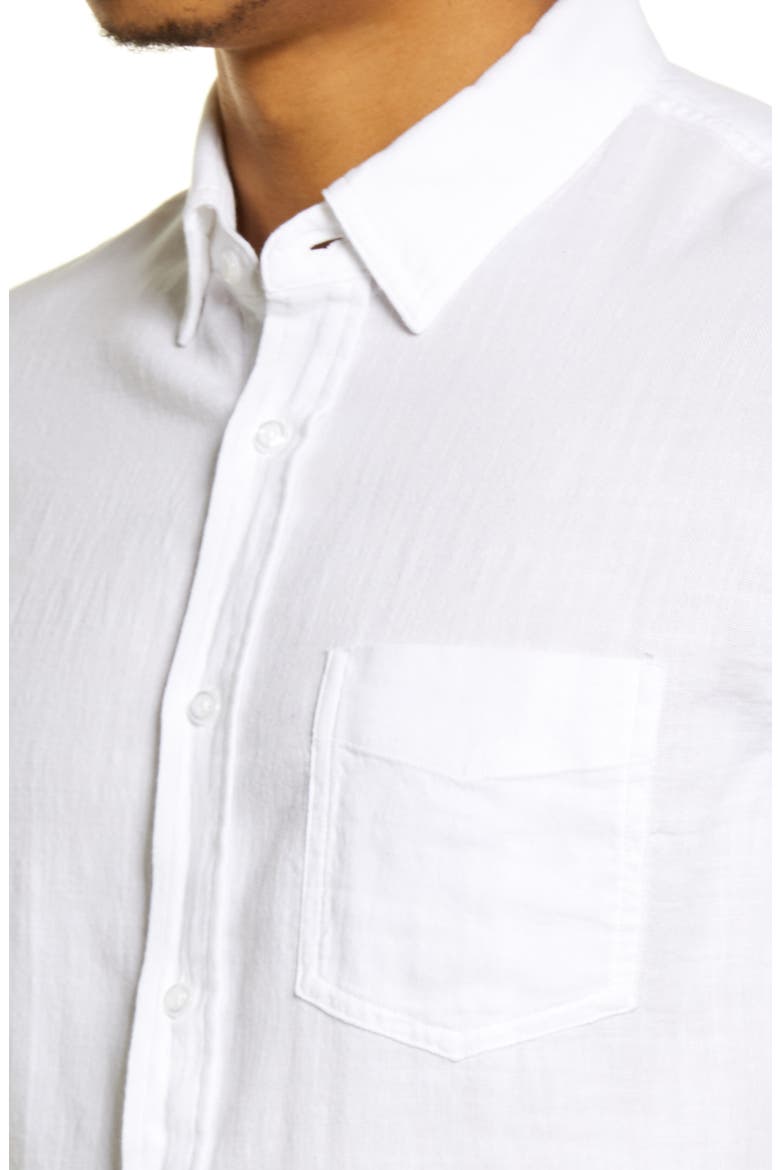 Fairfax Short Sleeve Button-Up Cotton Shirt, Alternate, color, WHITE