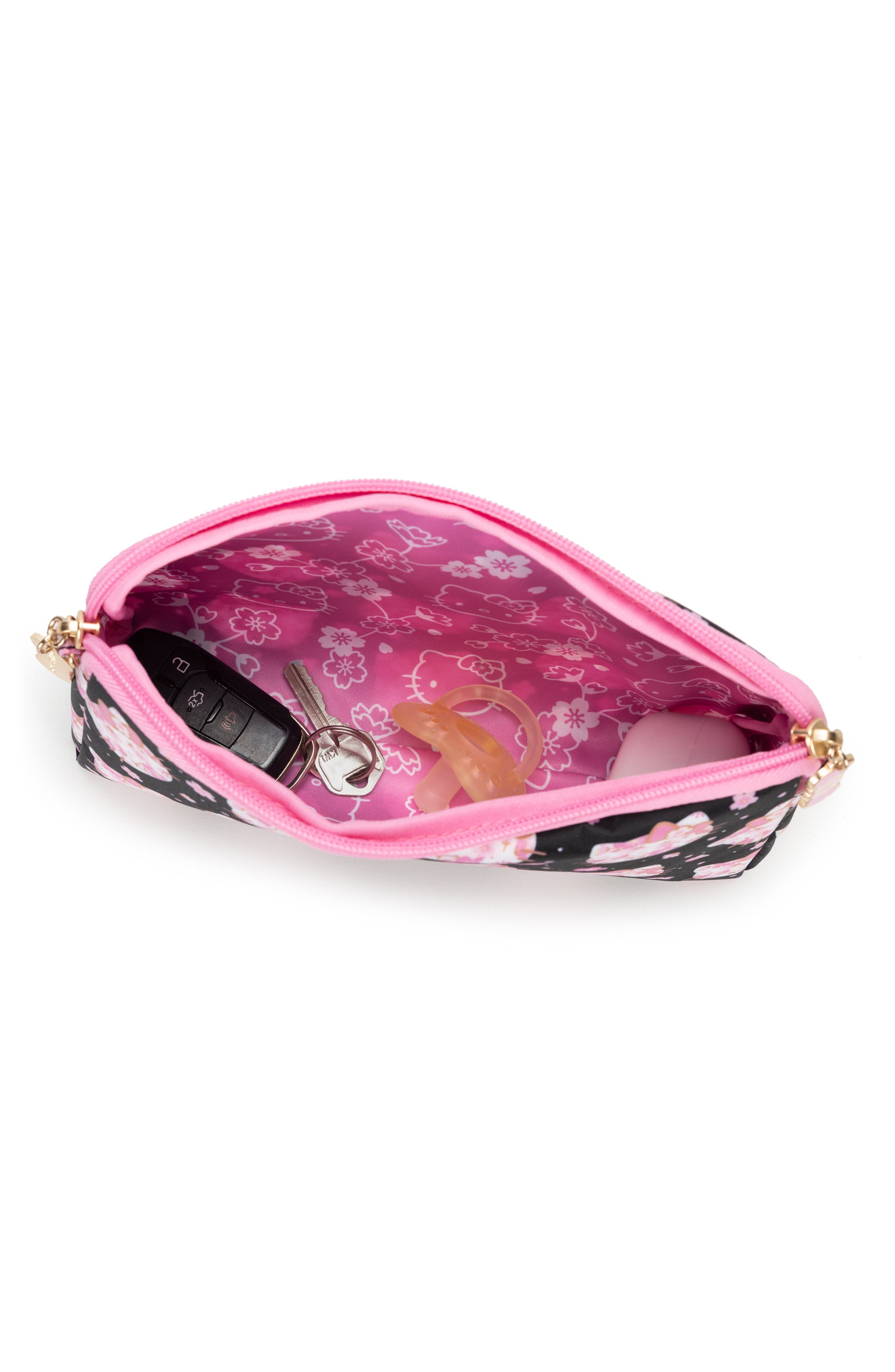 JuJuBe Be Set Zip Top Case, Alternate, color, Cherry Blossoms
